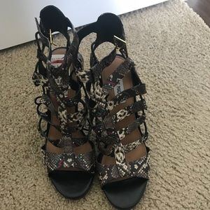 Steve Madden Snake Sandals/Booties